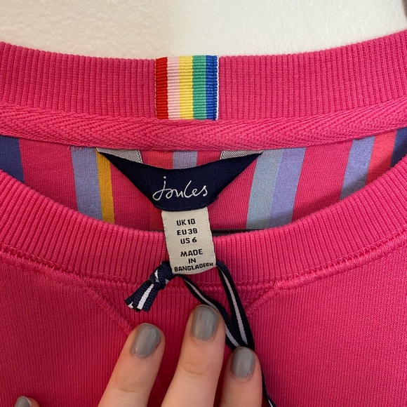 Joules Cotton Crew Neck in Fuspink - Picture 2 of 6